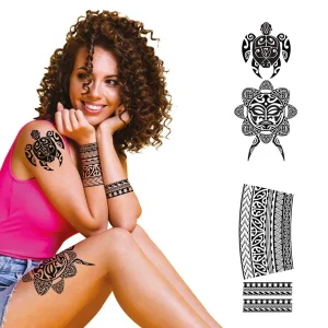 Tattoosset Black Flower