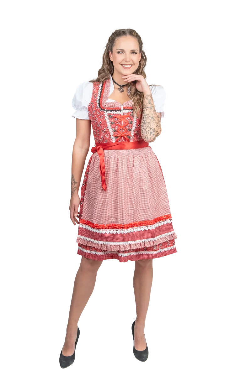 Dirndl Bloemen voor dames 2-delig - Afbeelding 2