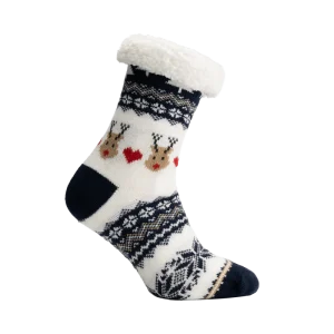 Fluffy Winter Sokken Rudolf hart