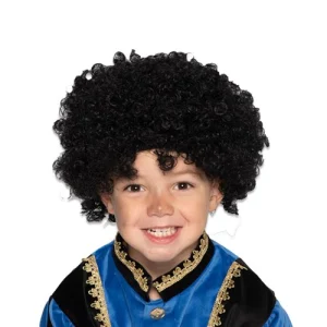 Pieten pruik junior zwart